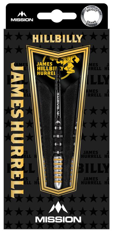Mission James Hurrell 90% Schwarz-Gelb Steeldart 22-24-26g