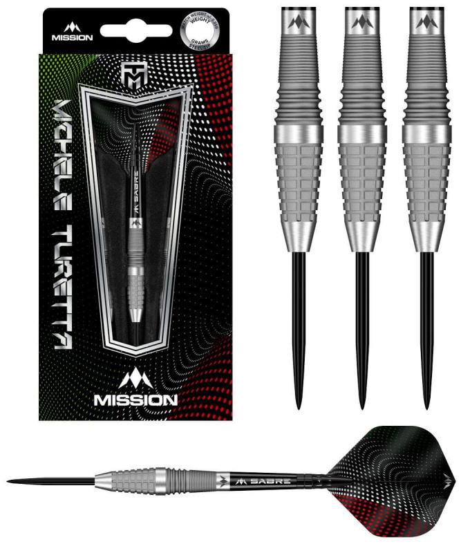 Mission Michele Turetta 90% Sandgestrahlt Steeldart 21-23g