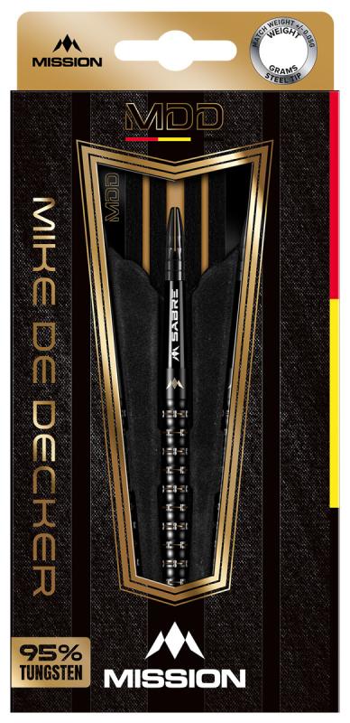 Mission Mike De Decker 95% Schwarz-Gold Steeldart 22-24g Mission Mike De Decker 95% Schwarz-Gold Steeldart 22-24g