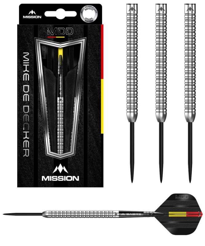 Mission Mike De Decker 95% Silber Steeldart 22-24-26g Mission Mike De Decker 95% Silber Steeldart 22-24-26g