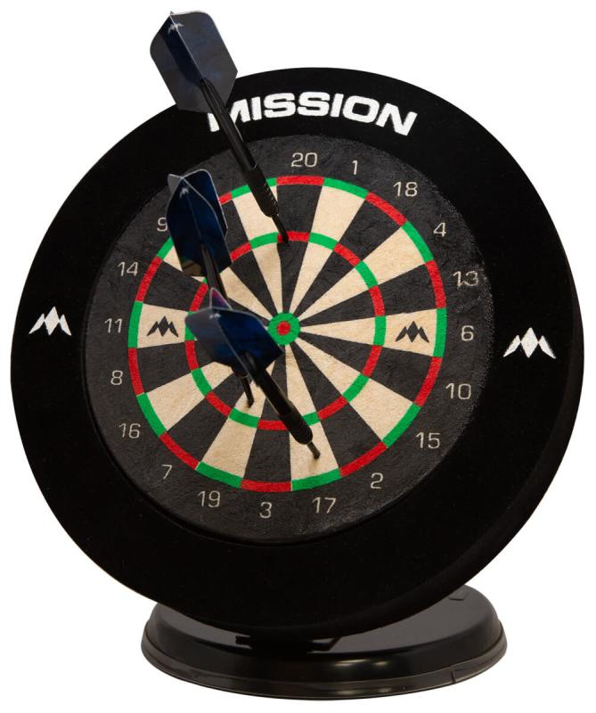 Mission Mini Desktop Dartboard 20cm mit Surround u. 6 Darts