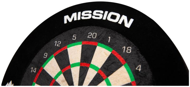 Mission Mini Desktop Dartboard 20cm mit Surround u. 6 Darts