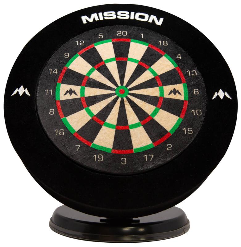 Mission Mini Desktop Dartboard 20cm mit Surround u. 6 Darts