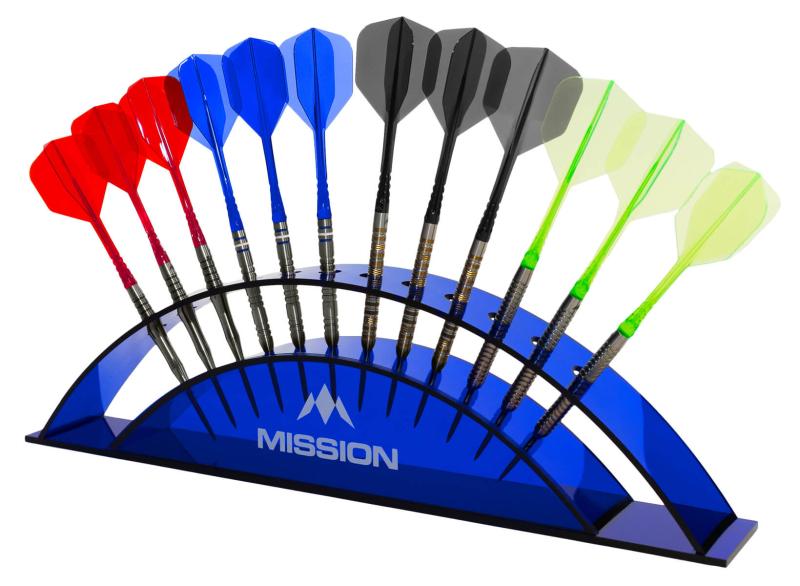 Mission Station 12 Darts Display Blau