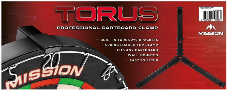 Mission Professional Spring Loaded Dartboard Clamp Mission Professional Spring Loaded Dartboard Clamp