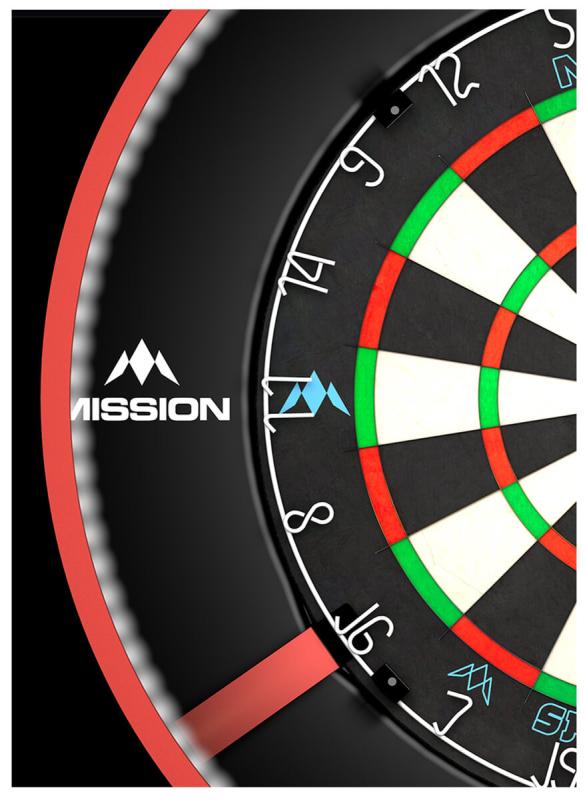 Mission Torus 270 Rot Dartboard Beleuchtung