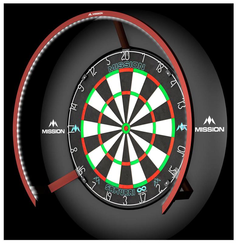 Mission Torus 270 Rot Dartboard Beleuchtung