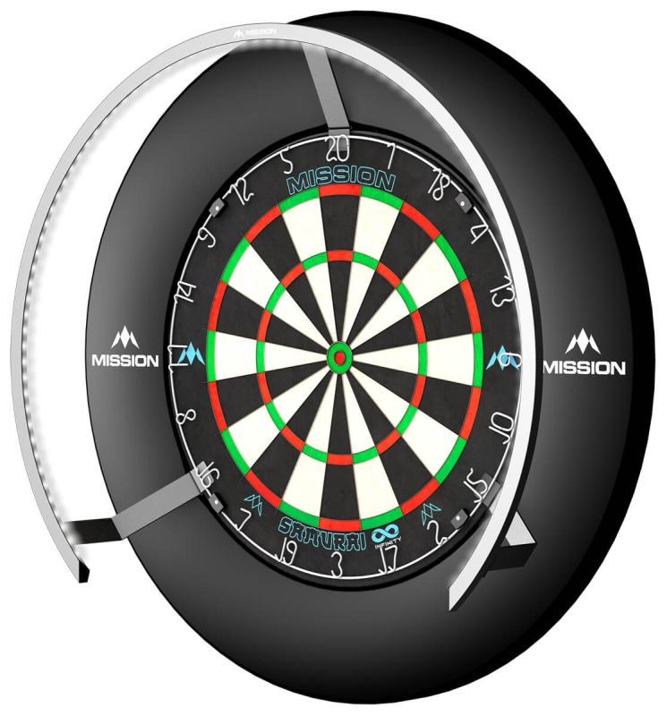 Mission Torus 270 Silber Dartboard Beleuchtung Mission Torus 270 Silber Dartboard Beleuchtung