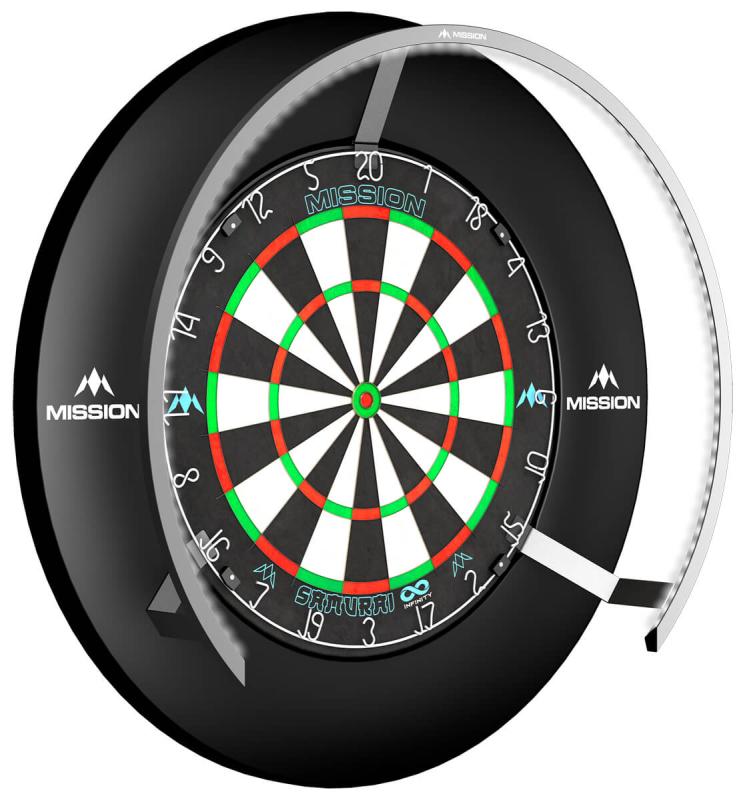 Mission Torus 270 Silber Dartboard Beleuchtung Mission Torus 270 Silber Dartboard Beleuchtung