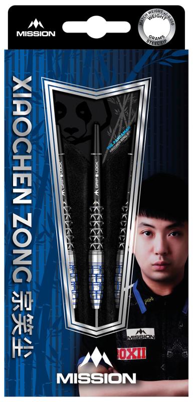 Mission Steeldart Xiaochen Zong 95% Schwarz-Blau 22-24g