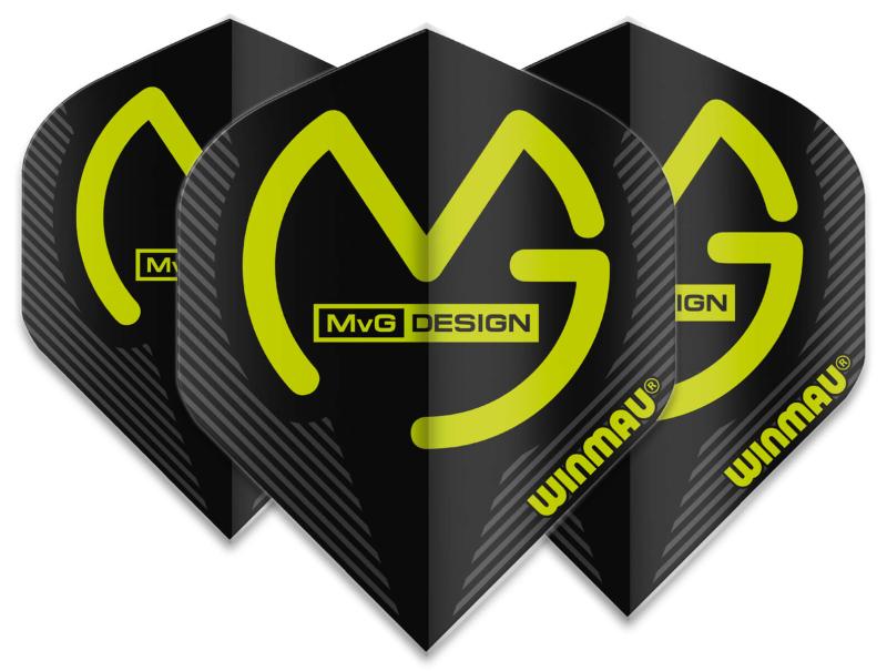 Winmau Mega MvG Flight Schwarz MvG Logo groß