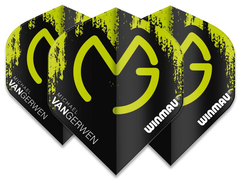 Winmau Mega MvG Flight Schwarz MvG Logo