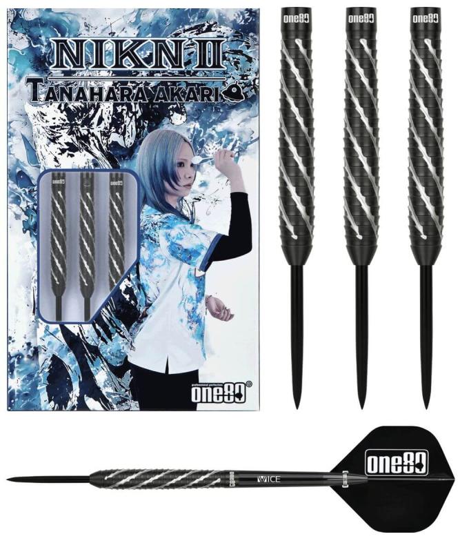 One80 Akari Tanahara Schwarz V2 Steeldart 23g