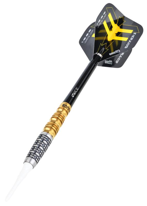 One80 Lourence Ilagan Gunner III Softdart 18g Schwarz-Gold One80 Lourence Ilagan Gunner III Softdart 18g Schwarz-Gold