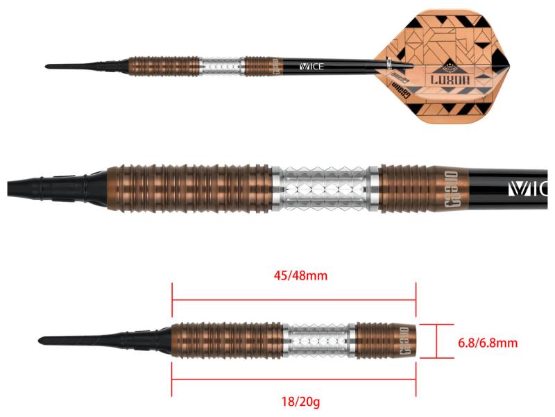 One80 Luxor Zeta Softdart 18-20g One80 Luxor Zeta Softdart 18-20g