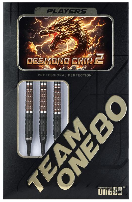 One80 Desmond Chint Schwarz/Kaffee Signature Softdart 18,5g