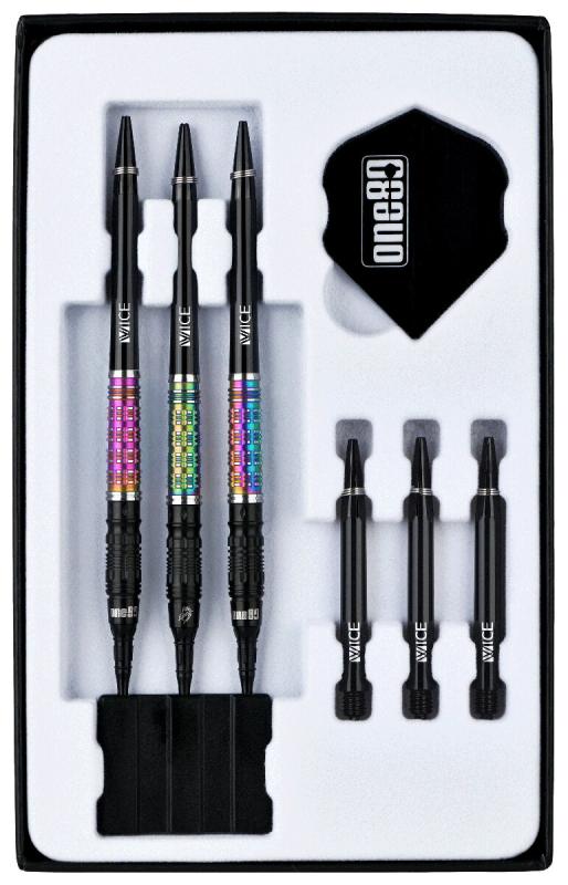 One80 Desmond Chint Schwarz/Rainbow V2 Signature Softdart 20g