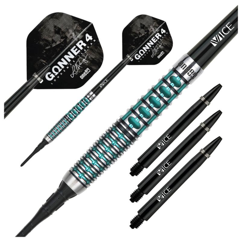 One80 Gunner 4 Signatur Softdart Schwarz-Jade 18g