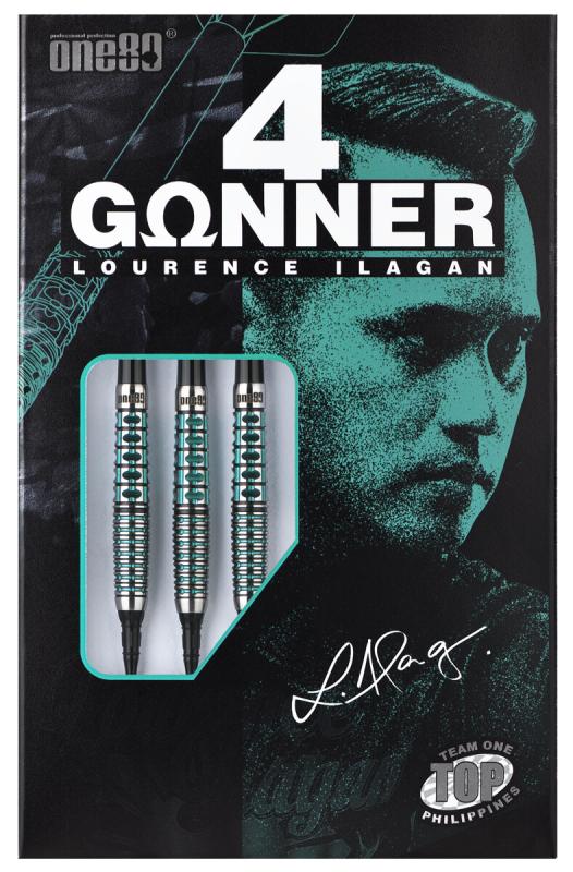One80 Gunner 4 Signatur Softdart Schwarz-Jade 18g