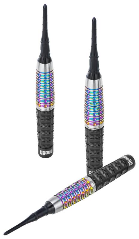 One80 Gunner 4 Signatur Softdart Schwarz-Rainbow 22g