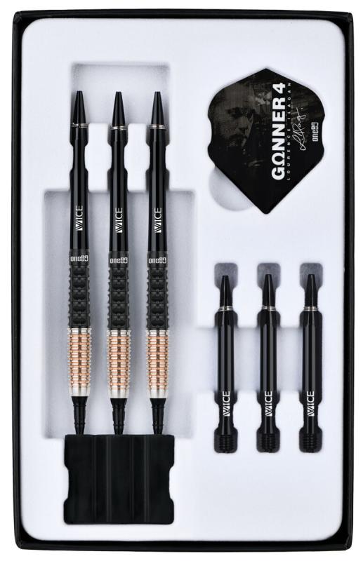 One80 Gunner 4 Signatur Softdart Schwarz-Rosengold 20,5g