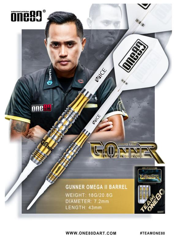 One80 Lourence Ilagan Gunner 2 Signatur Softdart 18-20g