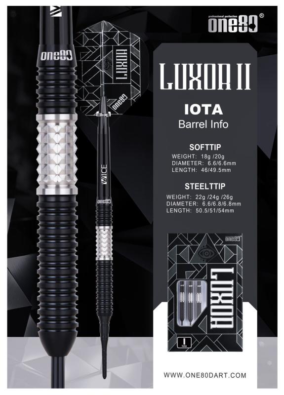 One80 Luxor 2 Iota Softdart 18-20g One80 Luxor 2 Iota Softdart 18-20g