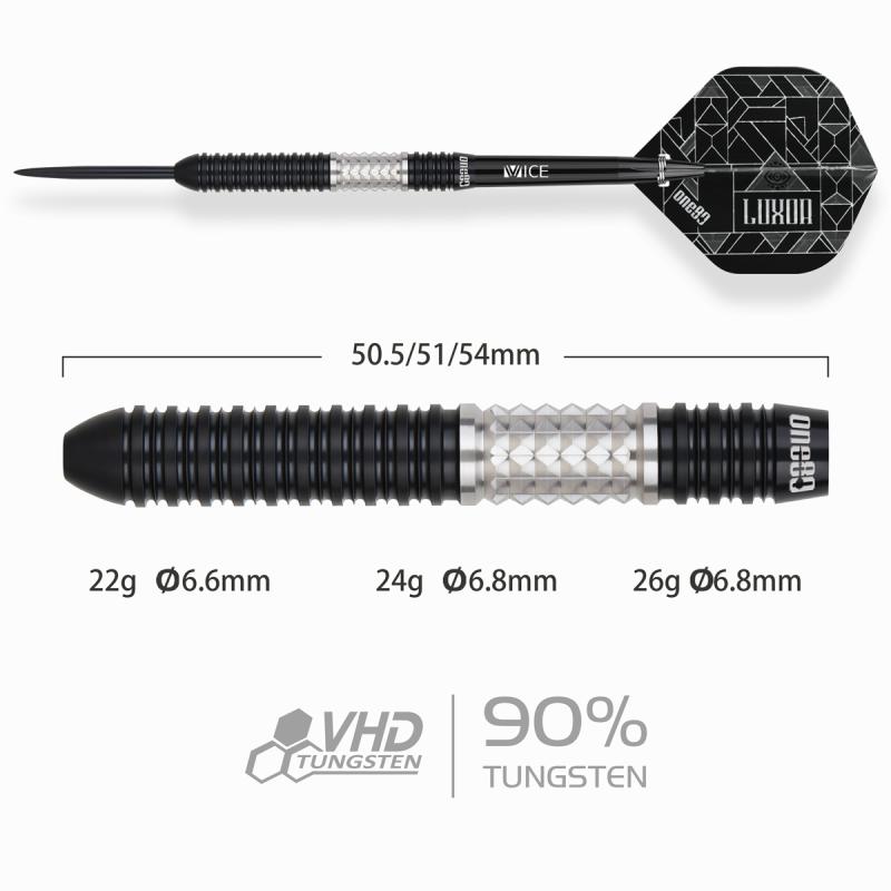 One80 Luxor 2 Iota Steeldart 22-24-26g
