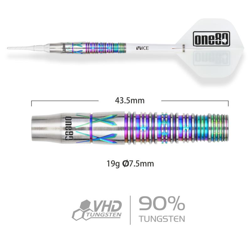 One80 Noriyuki Nakamura V4 Rainbow Signature Softdart 19g