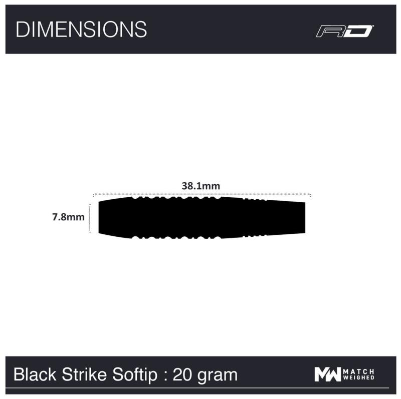 RedDragon Snakebite Black Strike Softdart 20-22g RedDragon Snakebite Black Strike Softdart 20-22g