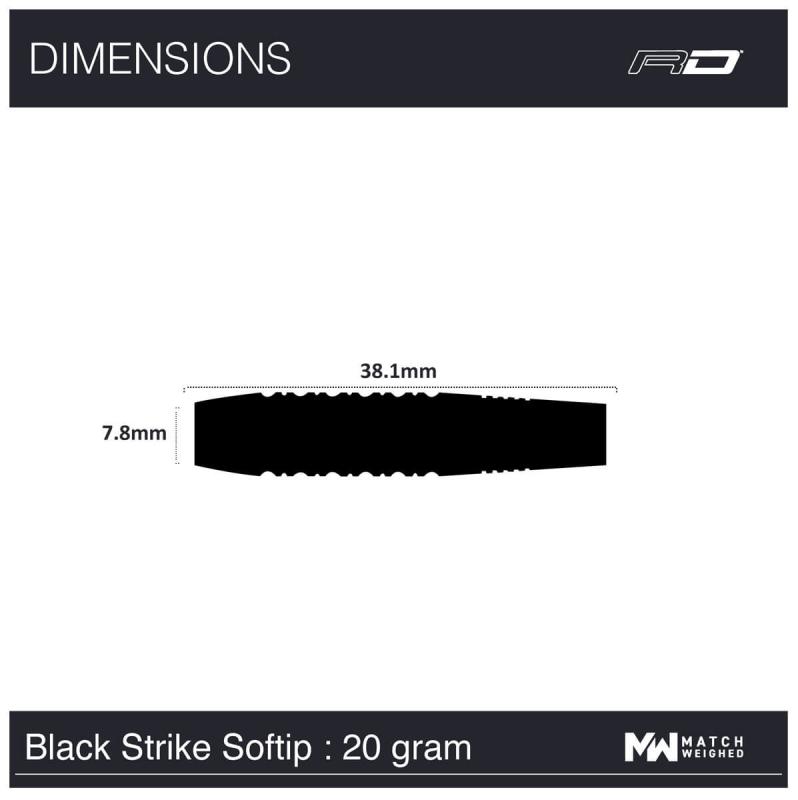 RedDragon Snakebite Black Strike Softdart 20-22g RedDragon Snakebite Black Strike Softdart 20-22g