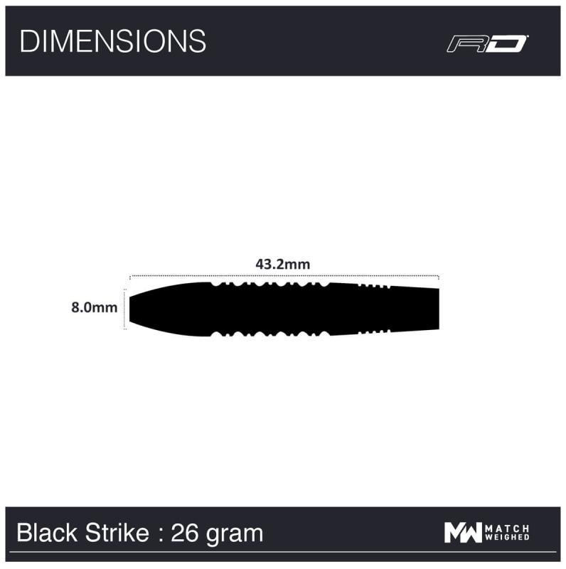 RedDragon Snakebite Black Strike Steeldart 24-26g RedDragon Snakebite Black Strike Steeldart 24-26g