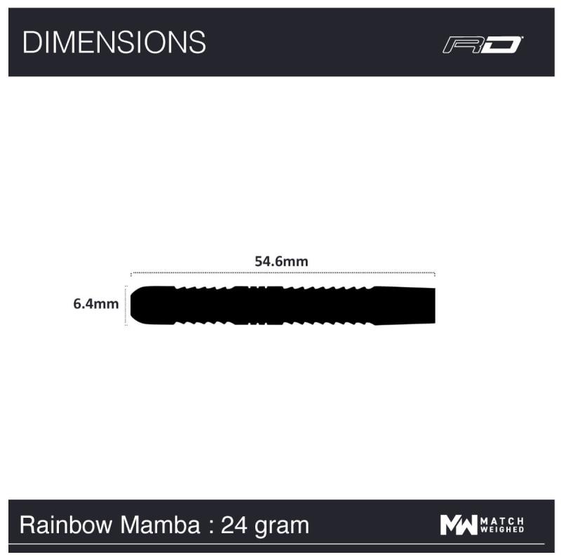 RedDragon Peter Wright Rainbow Mamba Steeldart 22-24g RedDragon Peter Wright Rainbow Mamba Steeldart 22-24g