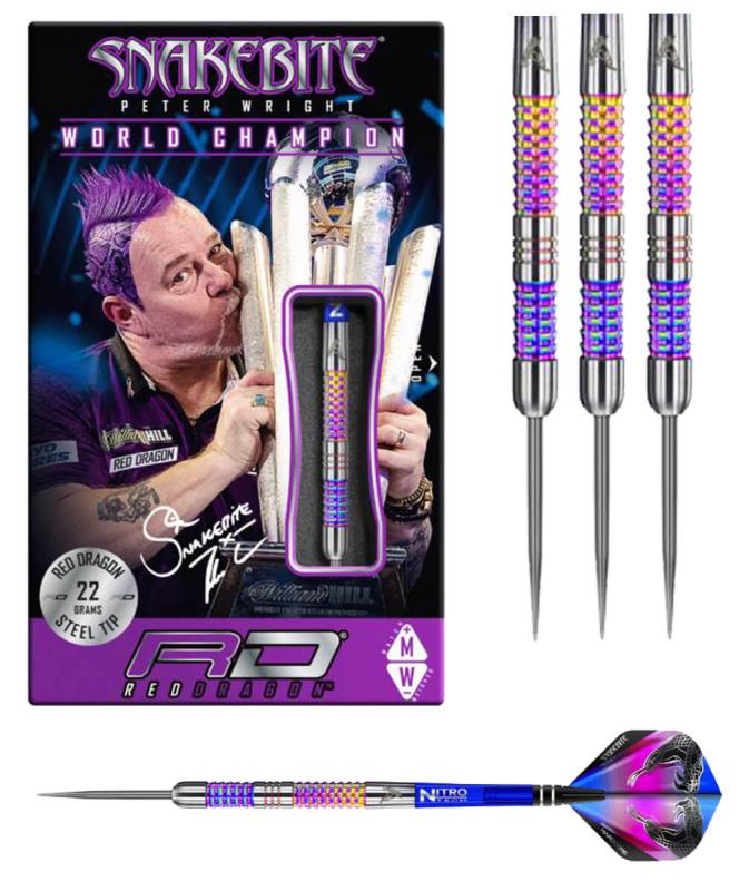 RedDragon Peter Wright Rainbow Mamba Steeldart 22-24g RedDragon Peter Wright Rainbow Mamba Steeldart 22-24g