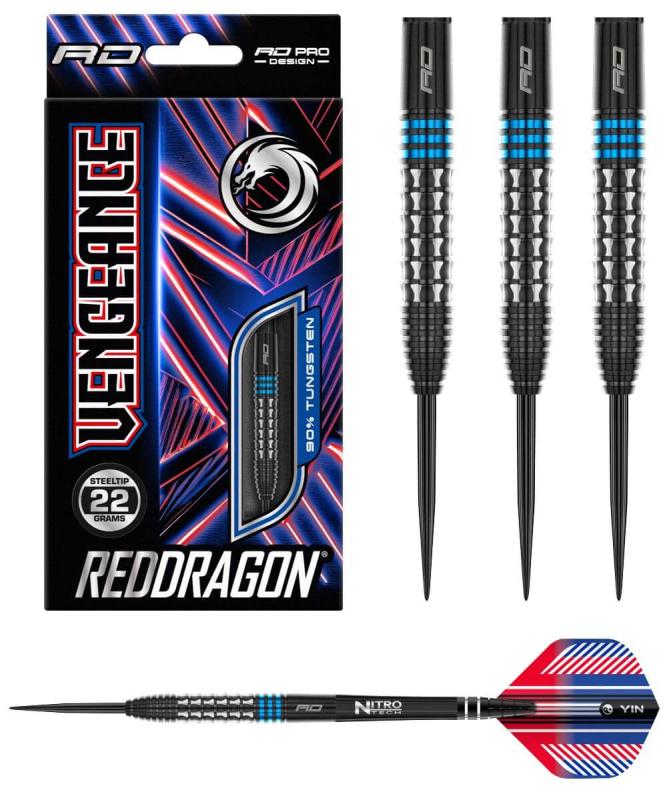 RedDragon Vengeance 90% Tungsten Blau Steeldart 22-24g RedDragon Vengeance 90% Tungsten Blau Steeldart 22-24g