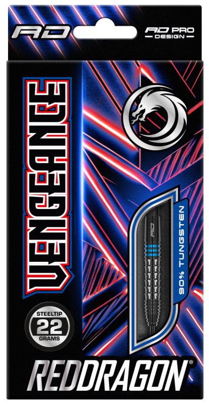 RedDragon Vengeance 90% Tungsten Blau Steeldart 22-24g RedDragon Vengeance 90% Tungsten Blau Steeldart 22-24g