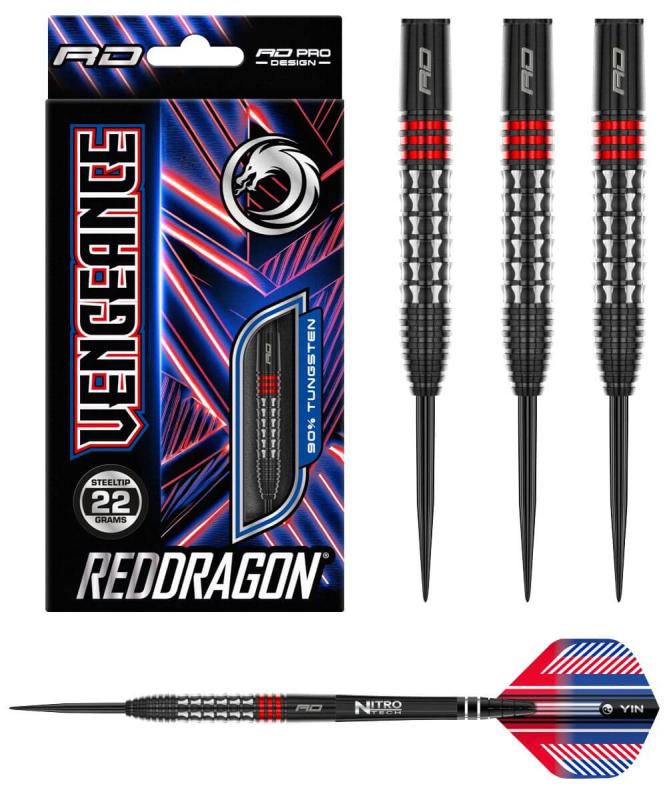 RedDragon Vengeance 90% Tungsten Steeldart 22-24g RedDragon Vengeance 90% Tungsten Steeldart 22-24g