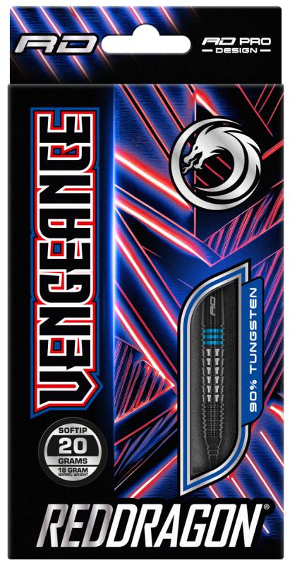 RedDragon Vengeance Blau 90% Tungsten Softdart 20g RedDragon Vengeance Blau 90% Tungsten Softdart 20g