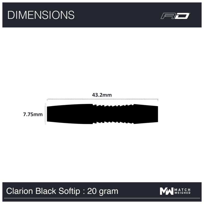 RedDragon Clarion Black Steeldart 20g RedDragon Clarion Black Steeldart 20g