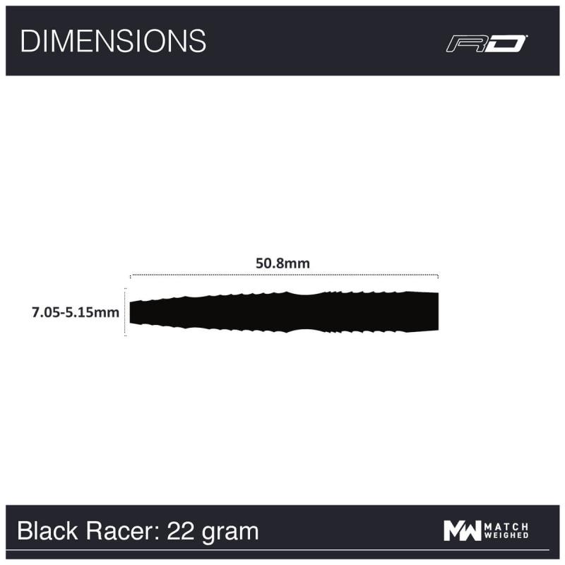 Peter Wright Black Racer Steeldart 22-24g Peter Wright Black Racer Steeldart 22-24g