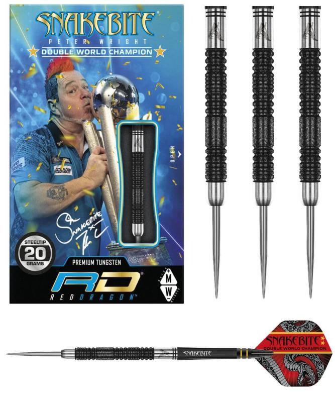 Peter Wright Snakebite Double World Champion Special Edition Steeldart 20-22-24g Peter Wright Snakebite Double World Champion Special Edition Steeldart 20-22-24g