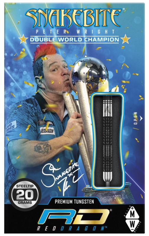 Peter Wright Snakebite Double World Champion Special Edition Steeldart 20-22-24g Peter Wright Snakebite Double World Champion Special Edition Steeldart 20-22-24g