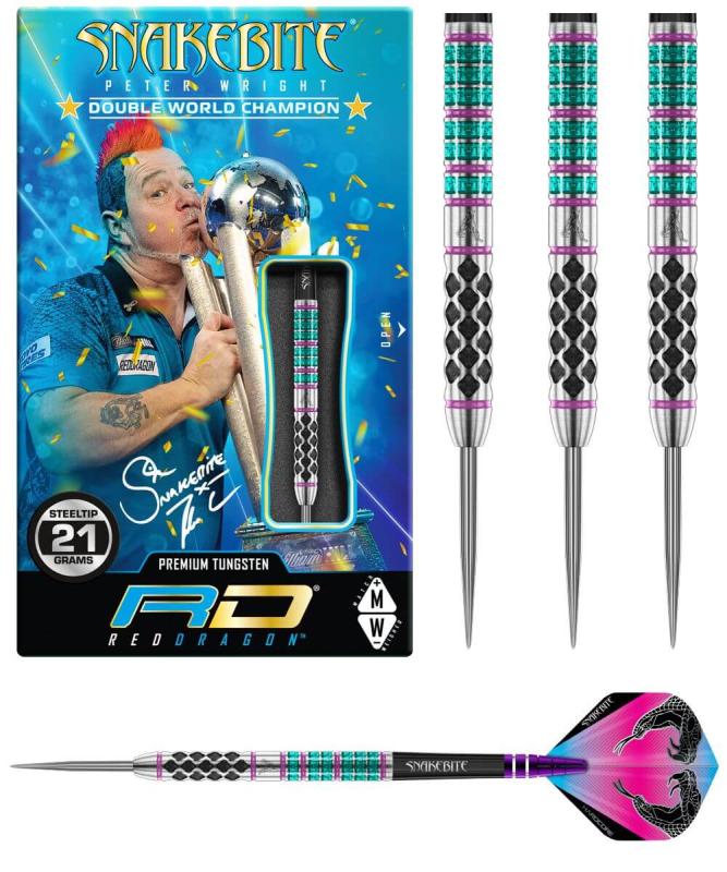 RedDragon Peter Wright Supa Venom Steeldart 21-22-23-24g RedDragon Peter Wright Supa Venom Steeldart 21-22-23-24g
