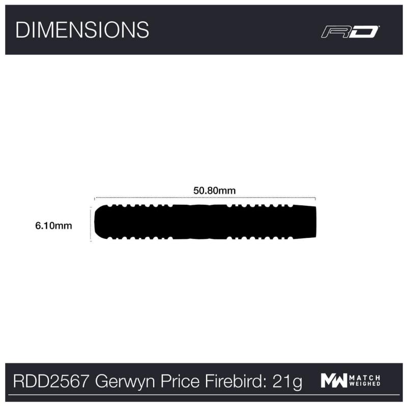 RedDragon Gerwyn Price Firebird Steeldart 21-23g RedDragon Gerwyn Price Firebird Steeldart 21-23g