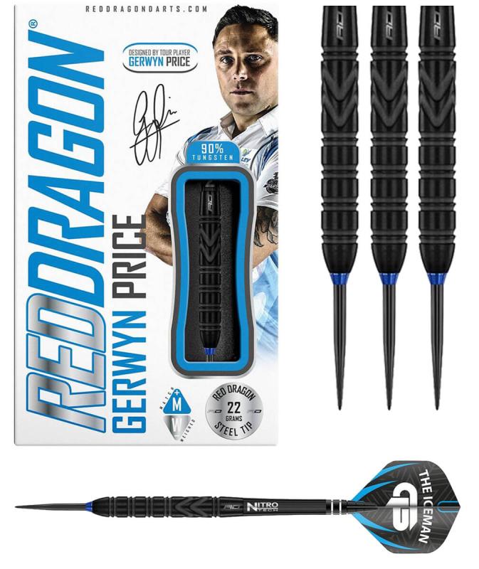 RedDragon Gerwyn Iceman Price Black SE Steeldart 22-24-26g