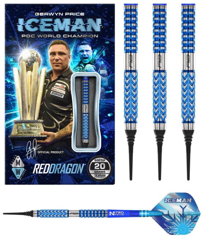 RedDragon Gerwyn Price Glacier Softdart 20 g RedDragon Gerwyn Price Glacier Softdart 20 g