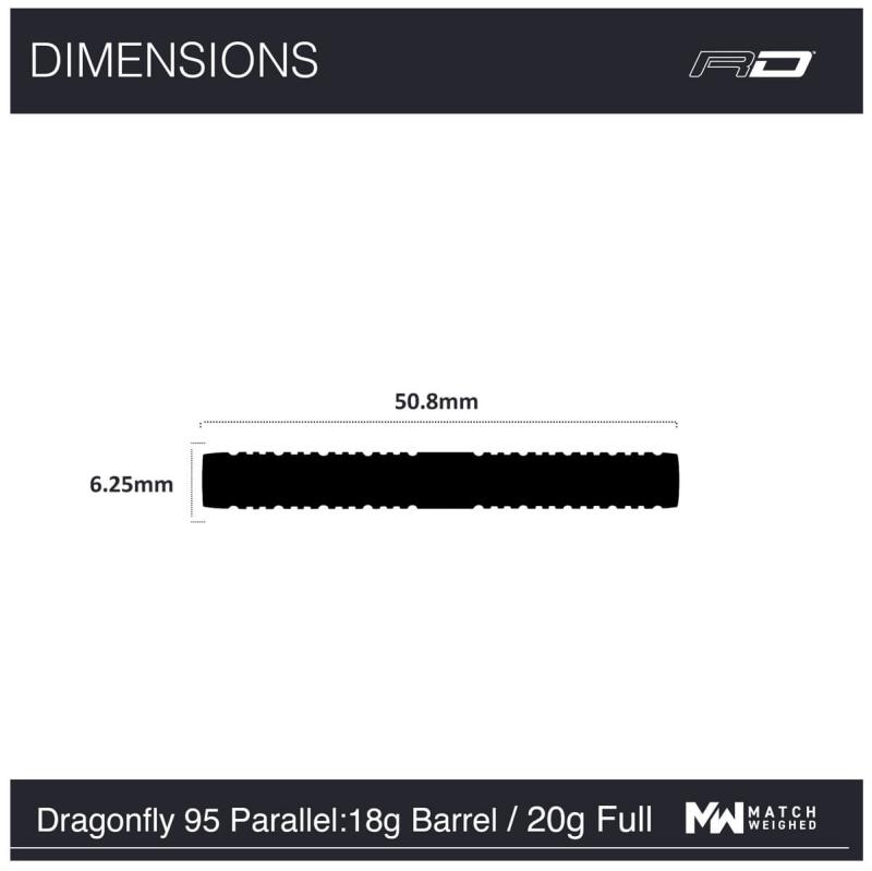 RedDragon Dragonfly 95% Schwarz Parallel Softdart 20 g