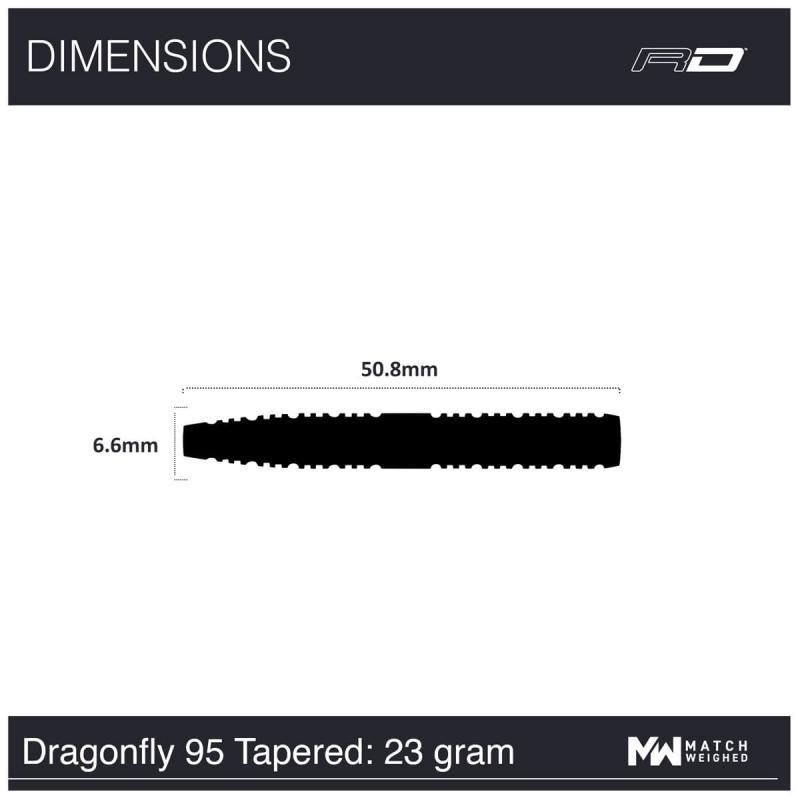 RedDragon Dragonfly 95% Schwarz Tapered Steeldart 23-25 g RedDragon Dragonfly 95% Schwarz Tapered Steeldart 23-25 g