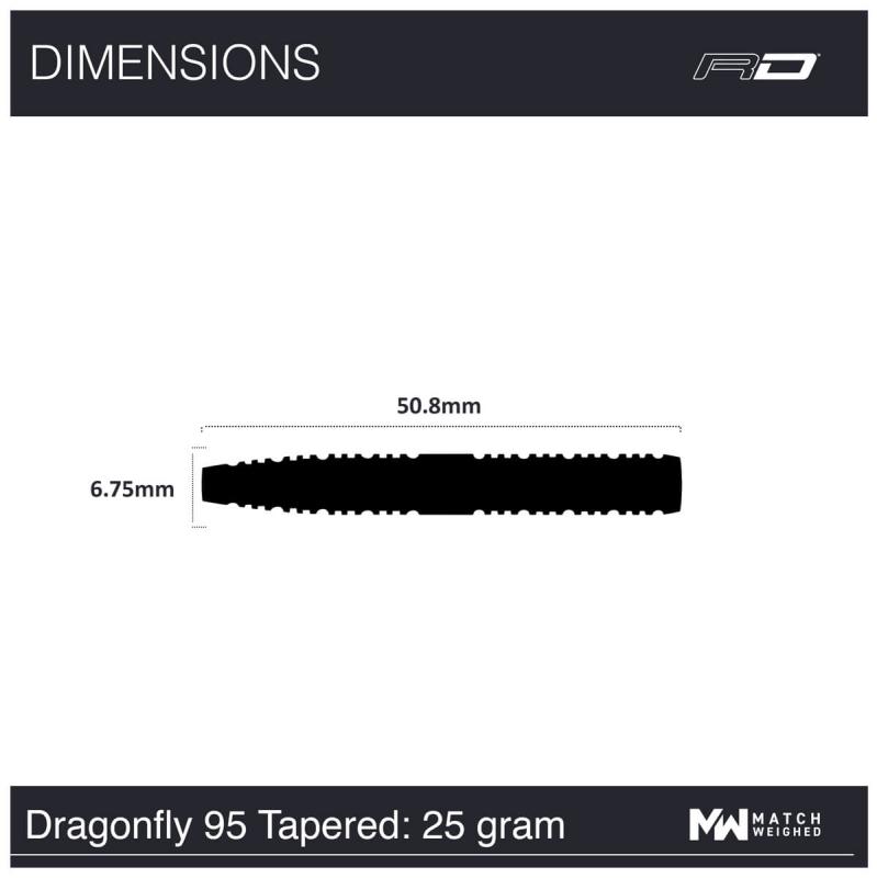RedDragon Dragonfly 95% Schwarz Tapered Steeldart 23-25 g RedDragon Dragonfly 95% Schwarz Tapered Steeldart 23-25 g