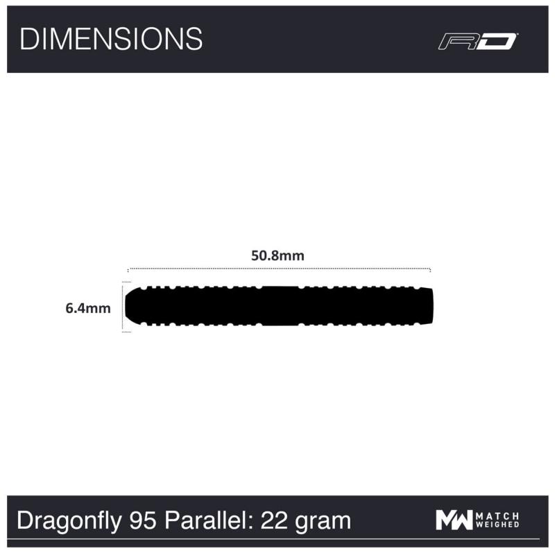 RedDragon Dragonfly 95% Schwarz Parallel Steeldart 22-24-26 g RedDragon Dragonfly 95% Schwarz Parallel Steeldart 22-24-26 g